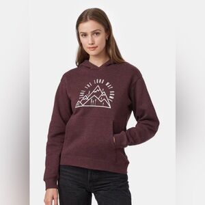 Tentree Graphic Pullover Hoodie - Medium - Burgundy
